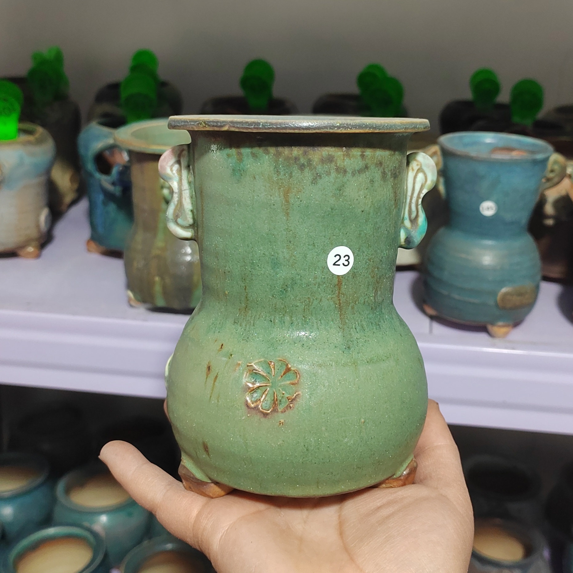 陶瓷土鱼盆中号老桩(景德镇纯手工）多肉花盆、处理发货一只包邮