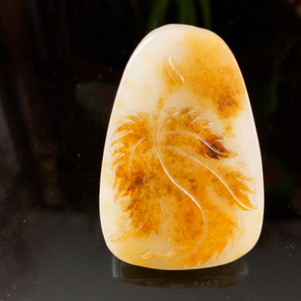 【玉福堂玉器】新疆和田挂件一夜封侯