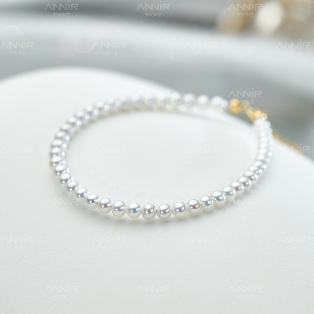 “琉璃”小米珠手链 4-5mm 18K金 1583H00DY