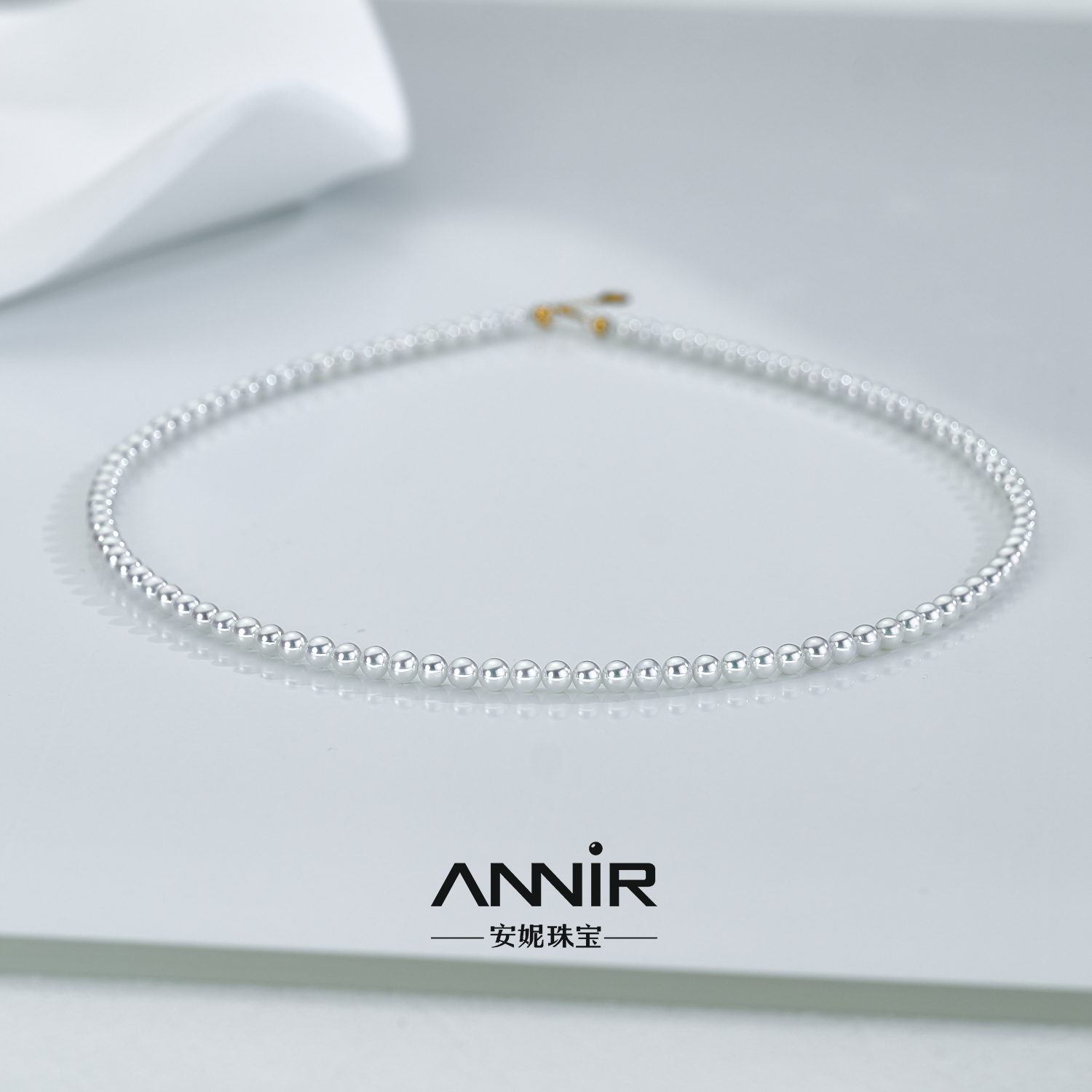 “天空小米”Baby珠项链 4-5mm 18K金 1127H00DY 不含定位扣