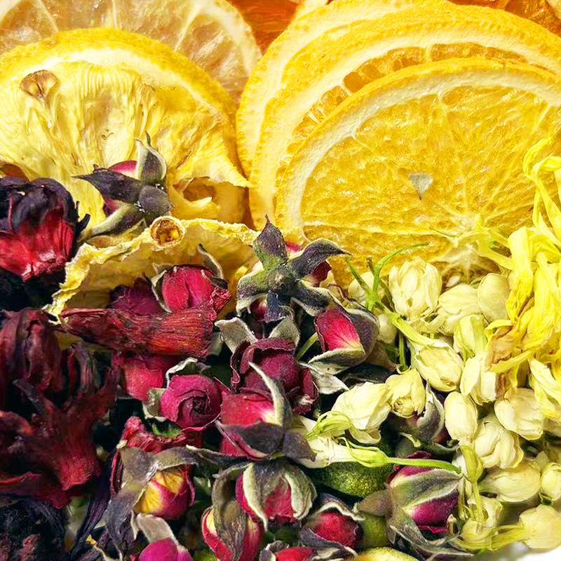 清仓袋装现场装水果干冻干花烤干果定制款散装桶装花茶果茶灌装