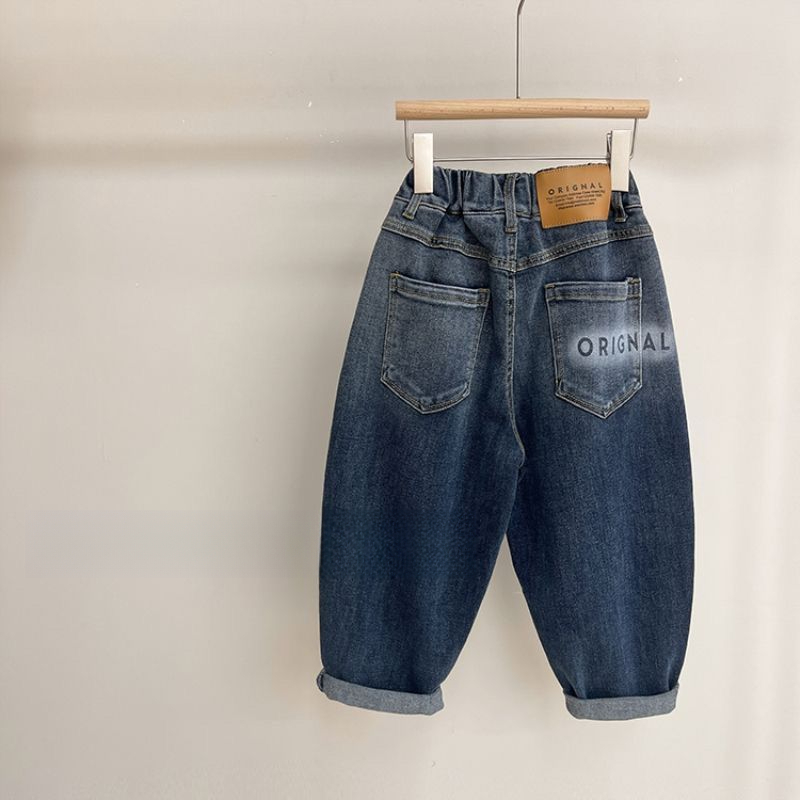 男童春秋牛仔裤新款洋气时髦中小童休闲时尚渐变色牛仔裤子潮百搭