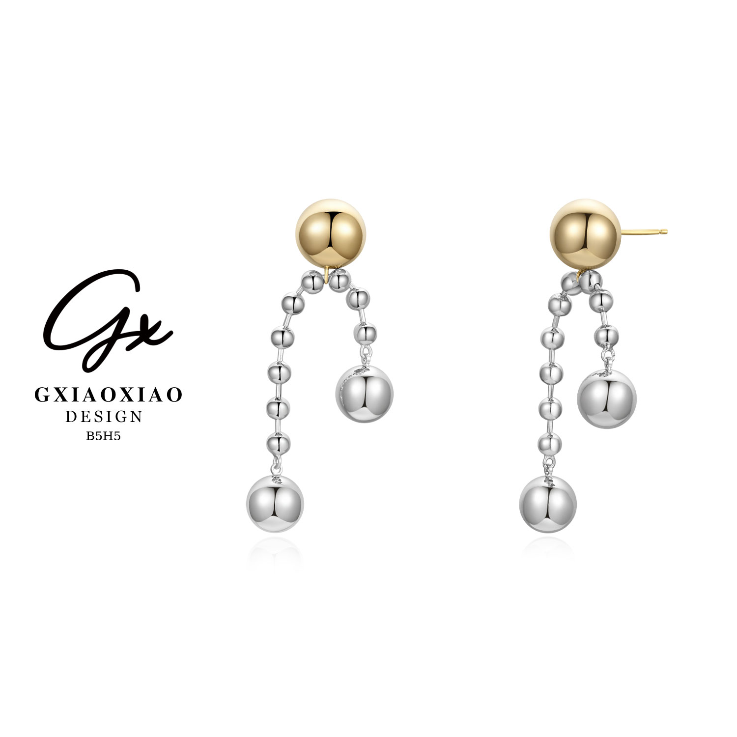 铜合金耳饰 GXX【点点流苏】法式轻奢设计感流苏耳环 B5H5