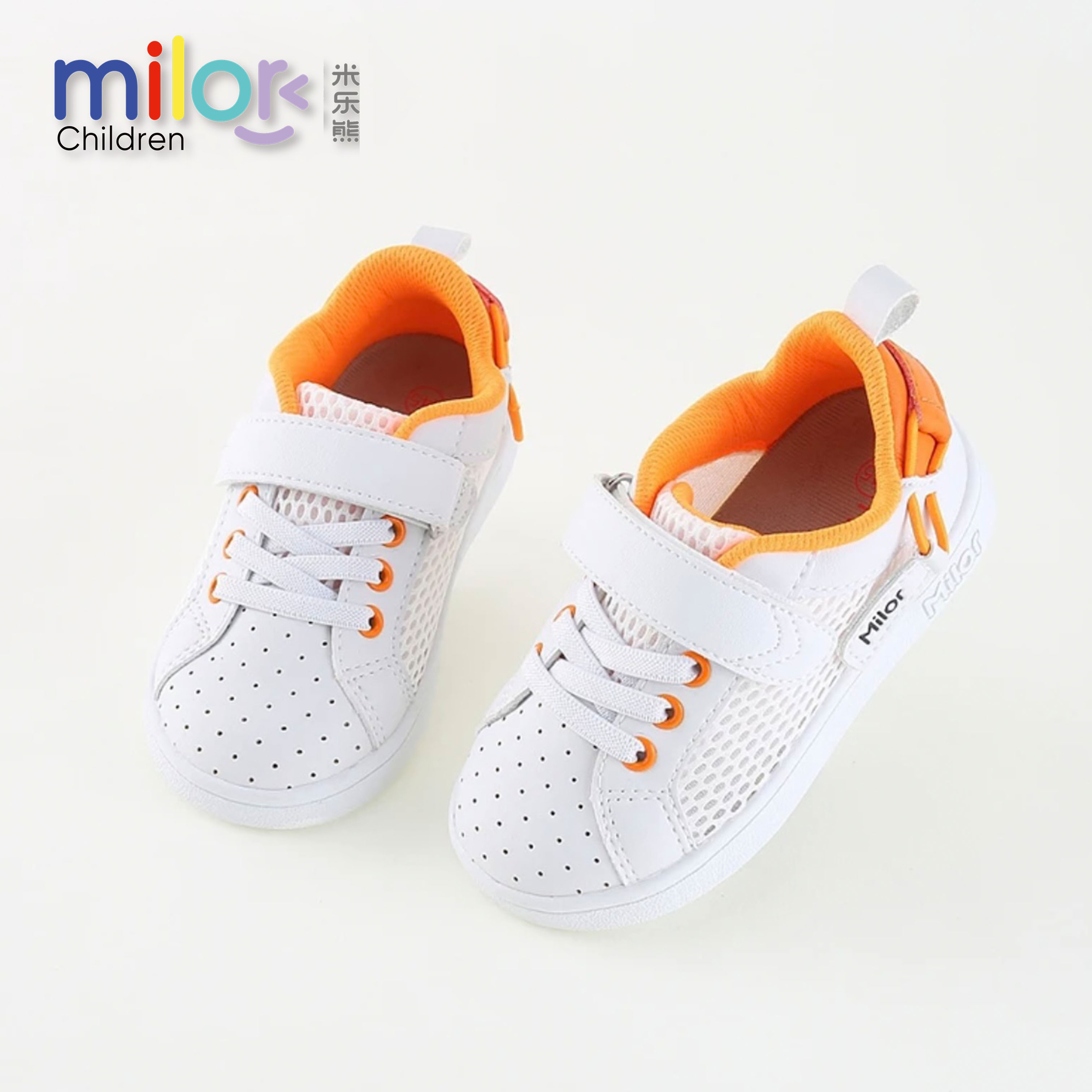 米乐熊milor#春夏款运动板鞋童鞋男童宝宝透气防滑ME4808B22