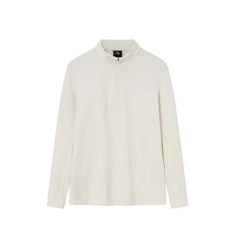 ANTA/安踏半拉链立领长T女冬舒适户外运动登山徒步长袖/162346401