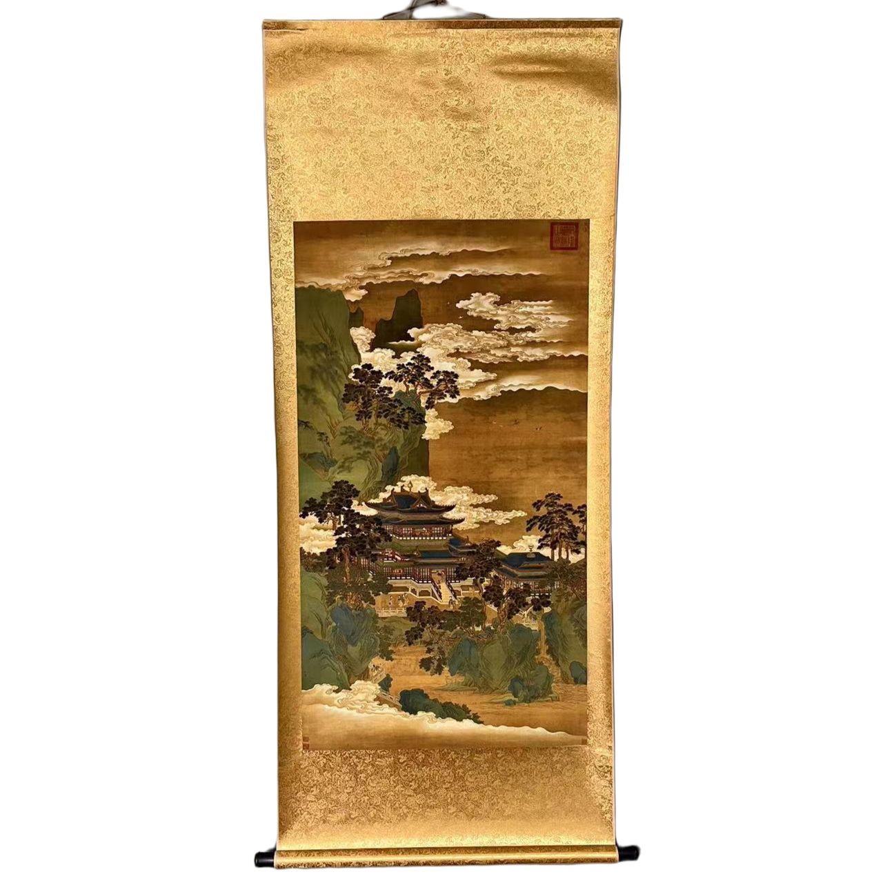 a27仙山楼阁 中堂画   仿品