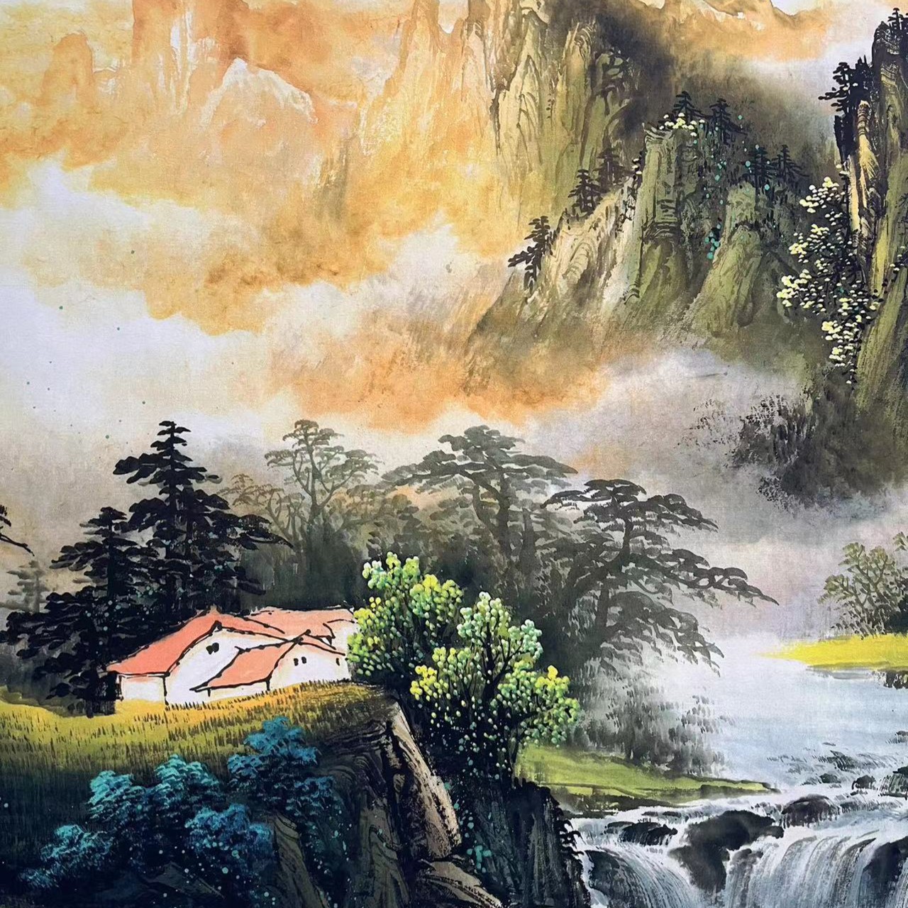 q1【石溪燕山】大横幅 仿品