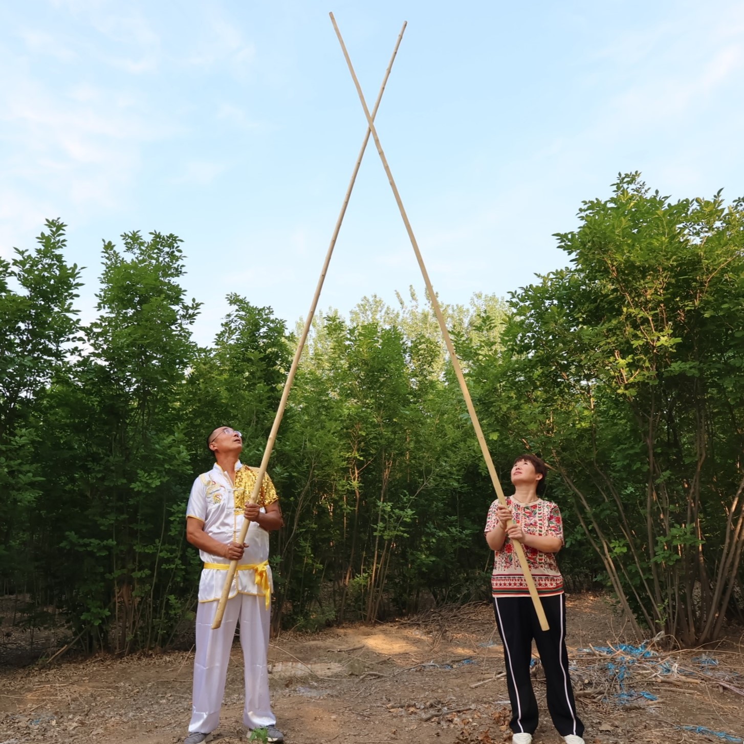 武术棍太极棍少林棍考试专用比赛表演枪杆青蜡杆白蜡杆正宗带黄皮