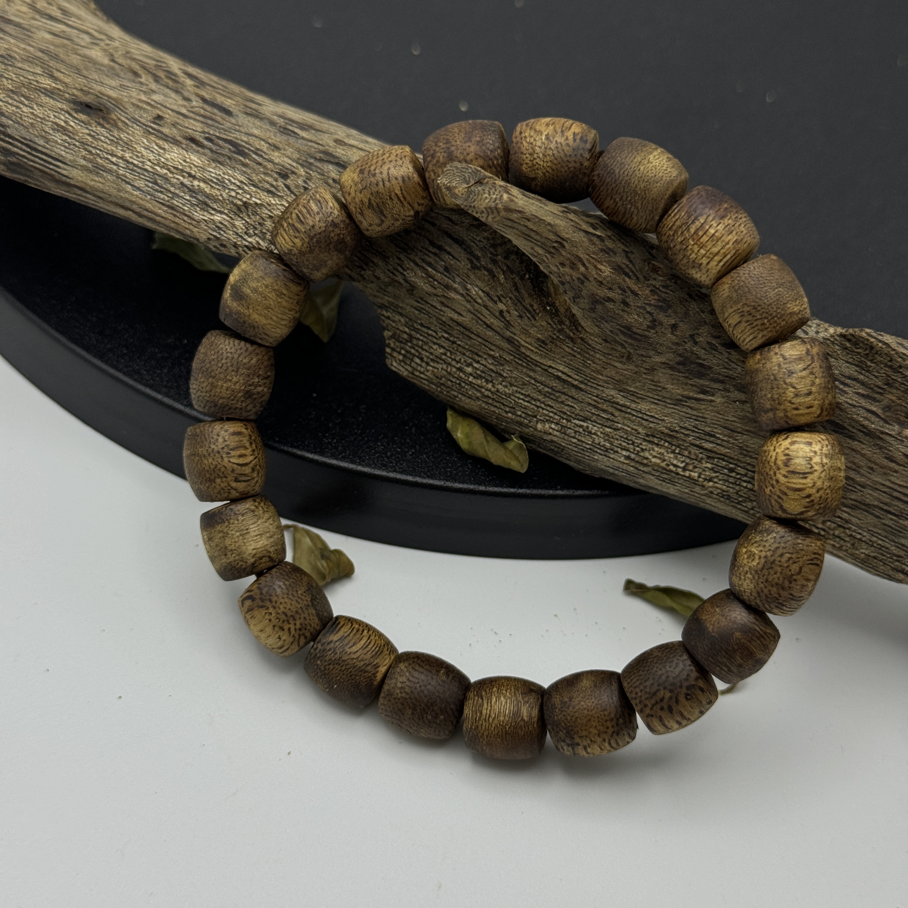 莺歌绿奇楠单圈沉香鼓珠手串手链男女款优质时尚饰品潮流款桶珠