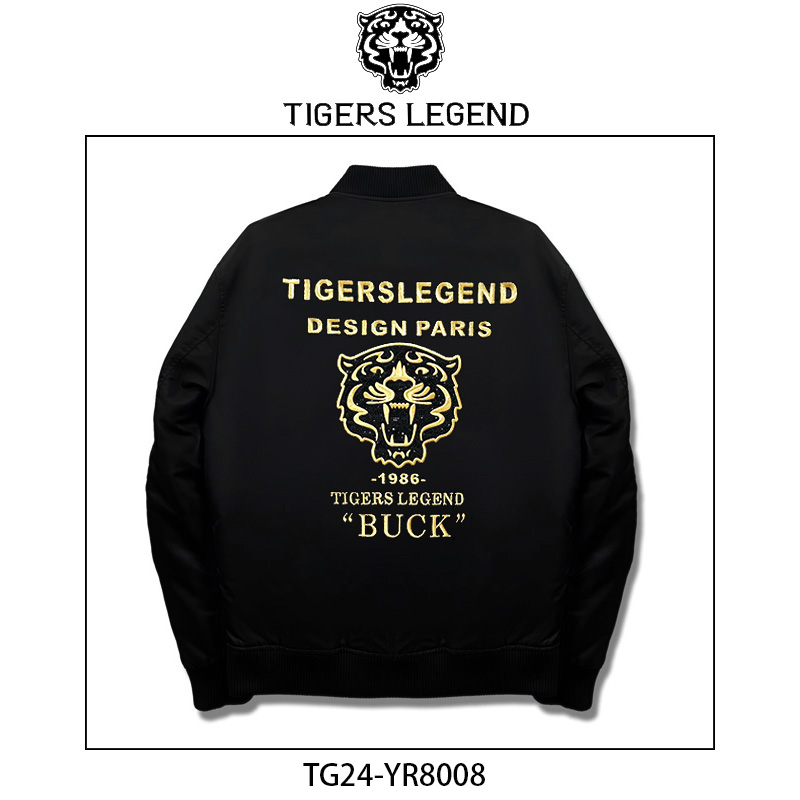 TIGERS LEGEND潮牌时尚刺绣休闲秋冬羽绒服羽绒夹克男款YR8008