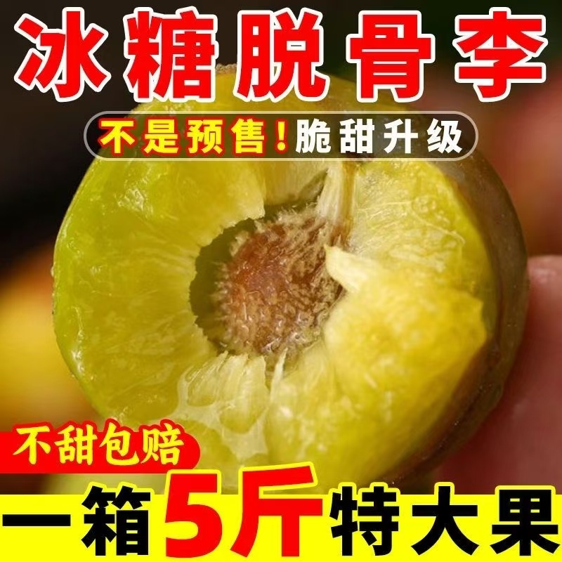 冰糖脱骨李李子大果水嫩多汁儿时味道特大顺丰冷链