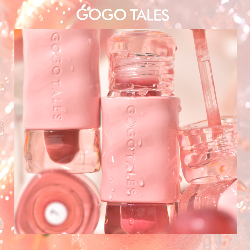 GOGOTALES戈戈舞轻透琉光唇蜜水光镜面唇釉裸橘色红茶色日常显白