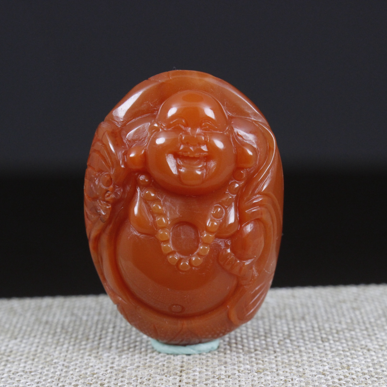 一物一图保真南红玛瑙实拍满肉瓦西柿子红金刚雕刻弥勒佛笑佛开心