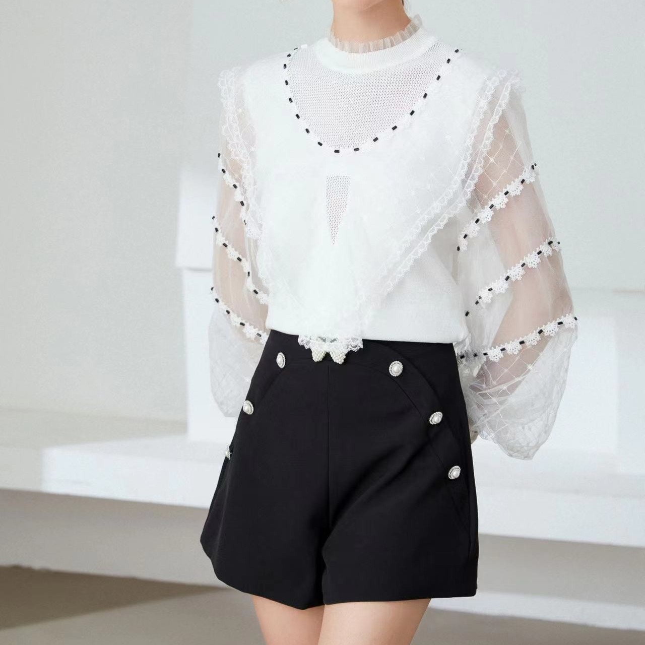 艾尚女装 2050秋冬新款时尚百搭显瘦针织打底衫洋气网红甜美上衣