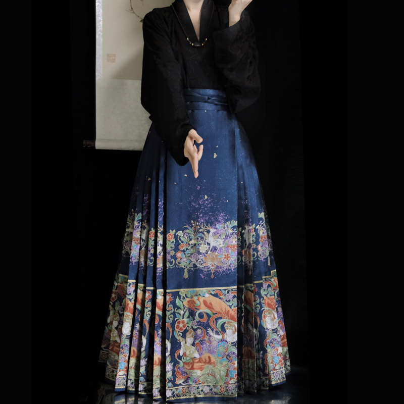 新款马面裙织金妆花气质显瘦国风新中式日常通勤