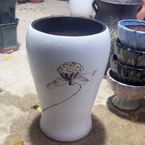 红陶手绘口径19高度32