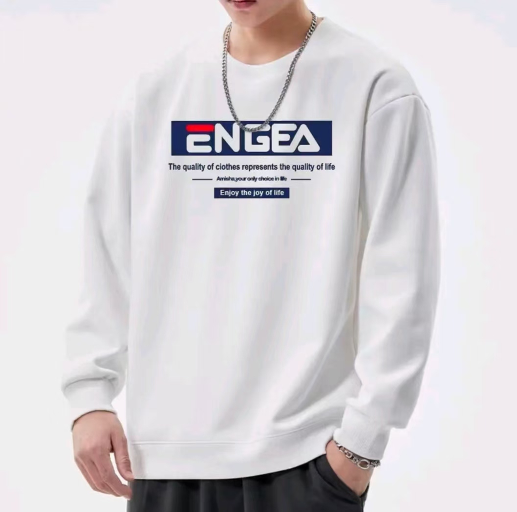 2024秋冬男华棉圆领卫衣运动休闲百搭舒适精梳棉长袖男女同款