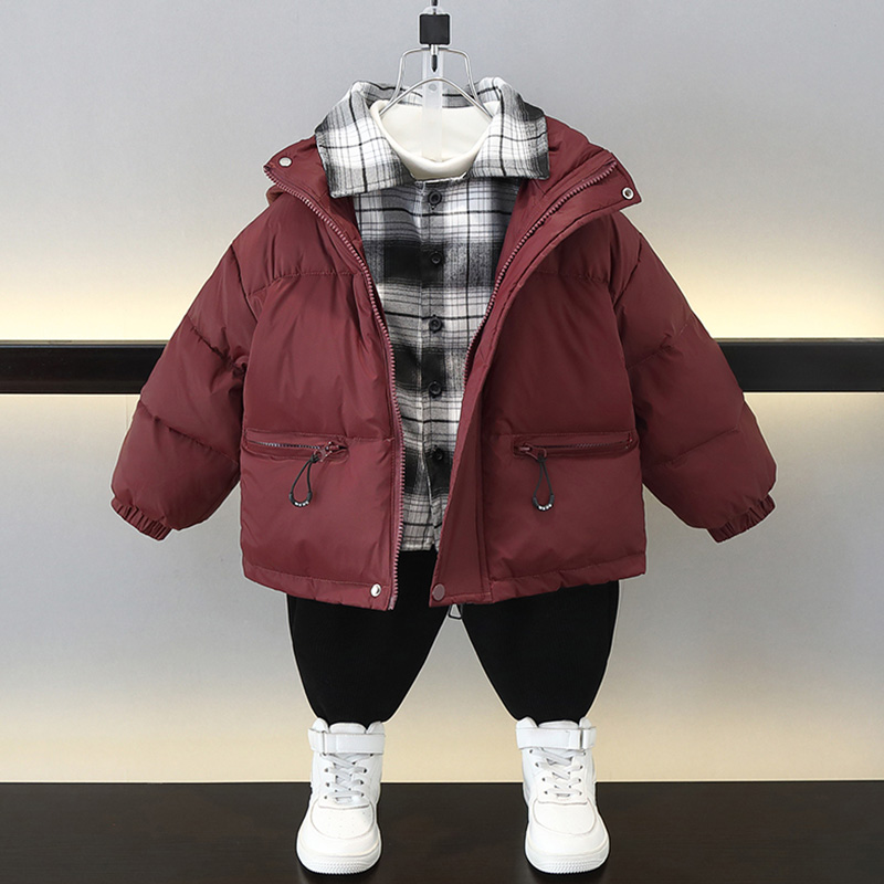 男童炸街羽绒服冬季宝宝加厚棉衣2023新款洋气儿童冬装保暖棉袄潮