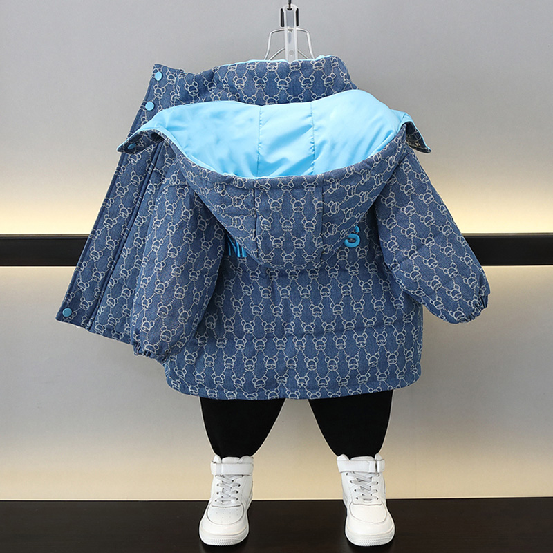 儿童羽绒服男童冬季加厚2023新款宝宝冬装棉服男孩儿童保暖棉衣潮