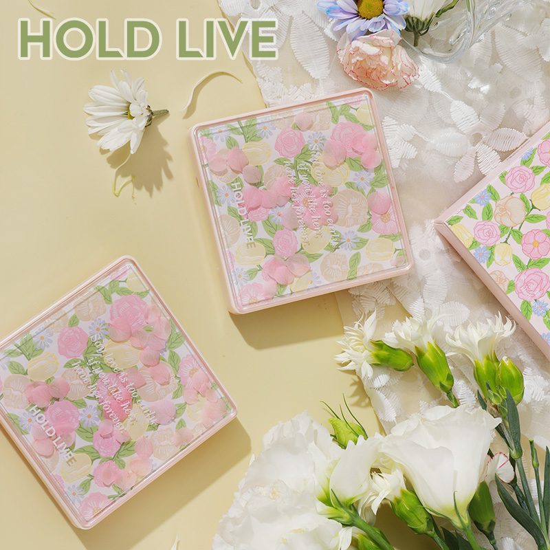 【达人专享】HOLDLIVE巴黎花园眼影盘奶茶油画花瓣眼影男女腮红盘