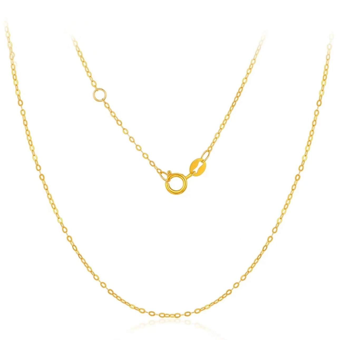 老庙 链子925银 百搭O字链盒子链闪闪发光搭配吊坠佩戴精致款4