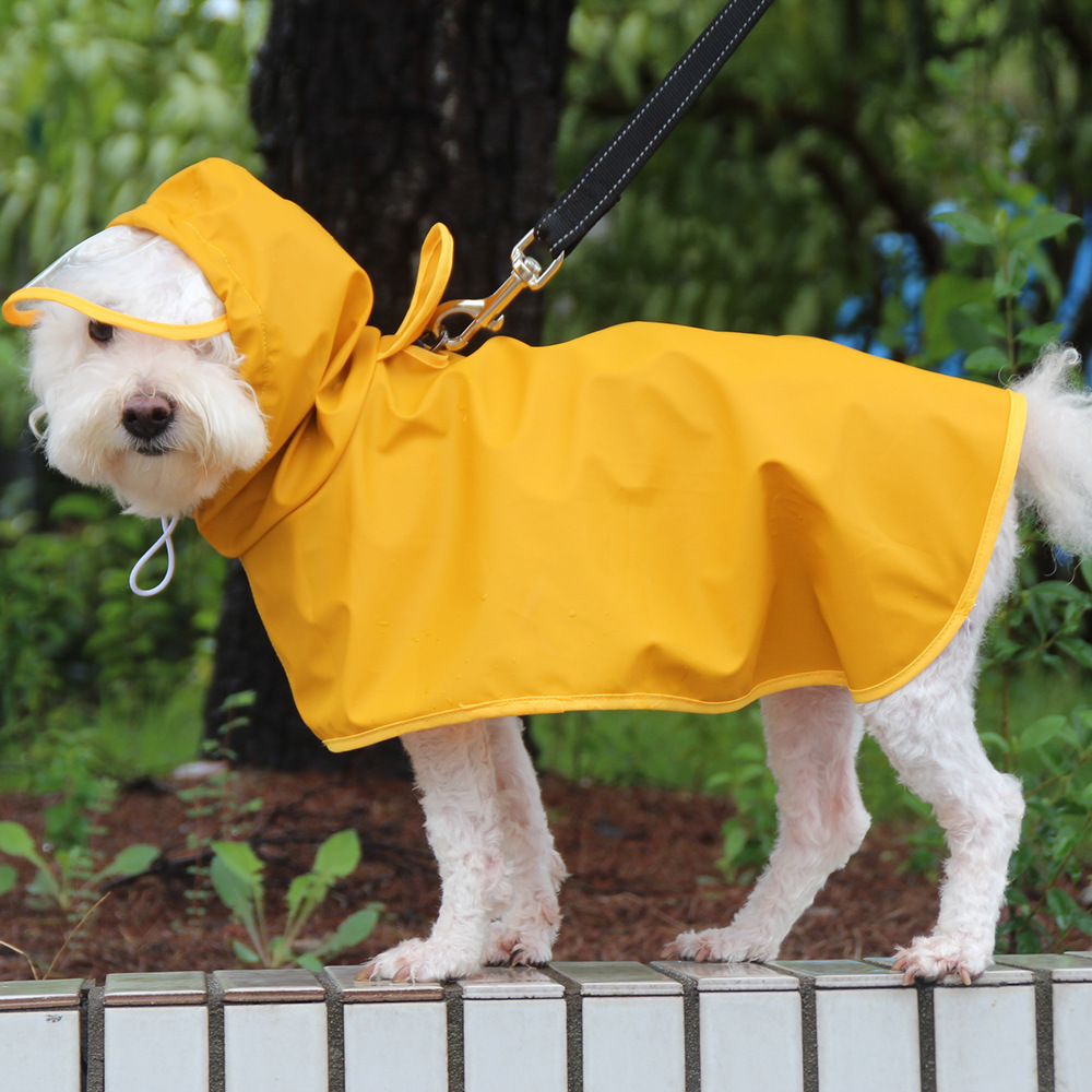蛋黄侠PU狗狗雨衣泰迪柯基金毛宠物衣服防水户外狗用品