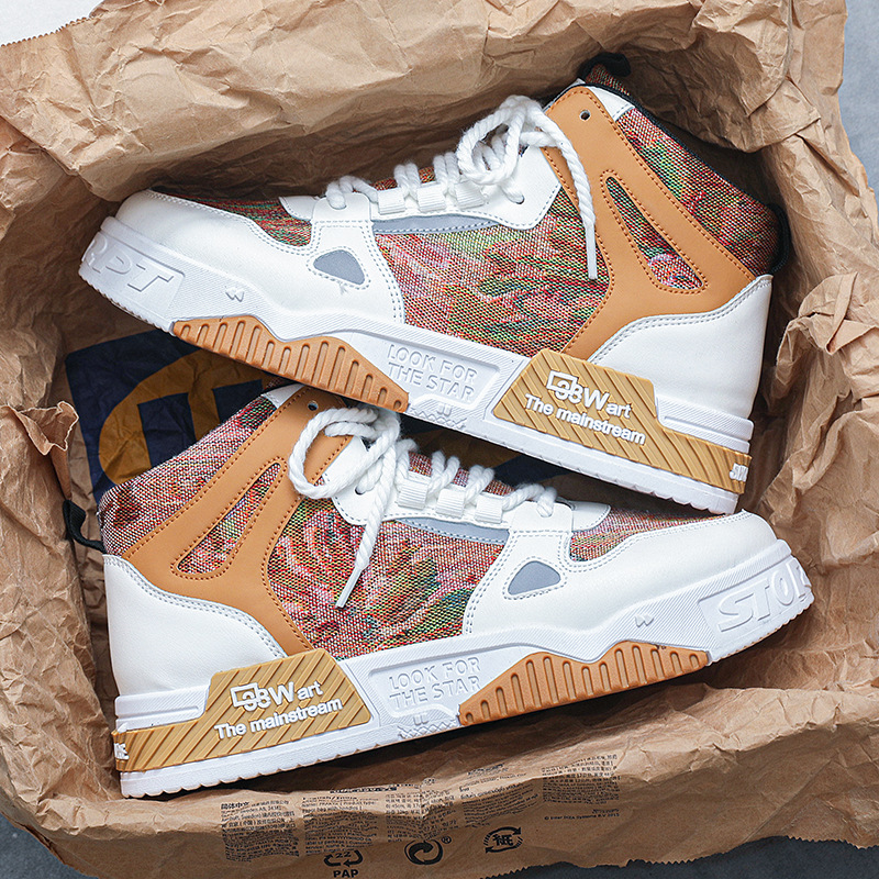 莆田2023秋季新款高帮板鞋爆款百搭运动鞋断码正品男鞋秋冬鞋子男