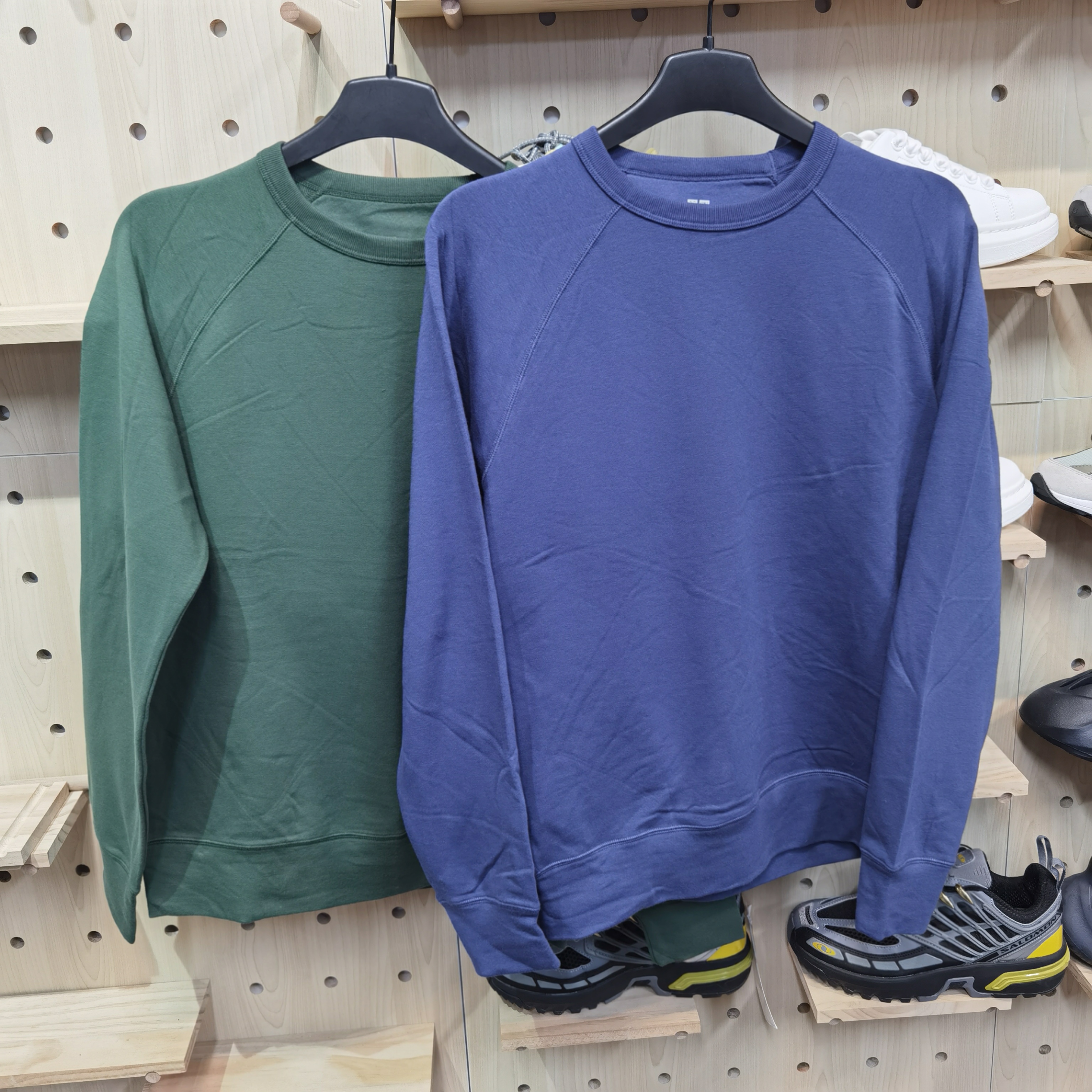 有磨标试衣间圆领毛圈长袖轻薄男女同款休闲卫衣春秋套头透气上衣