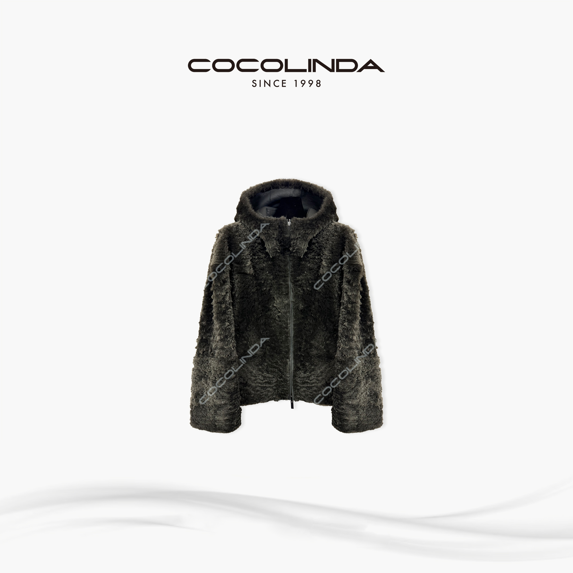 COCOLINDA | 100%羊皮意大利翻领中长款皮草皮毛一体2470