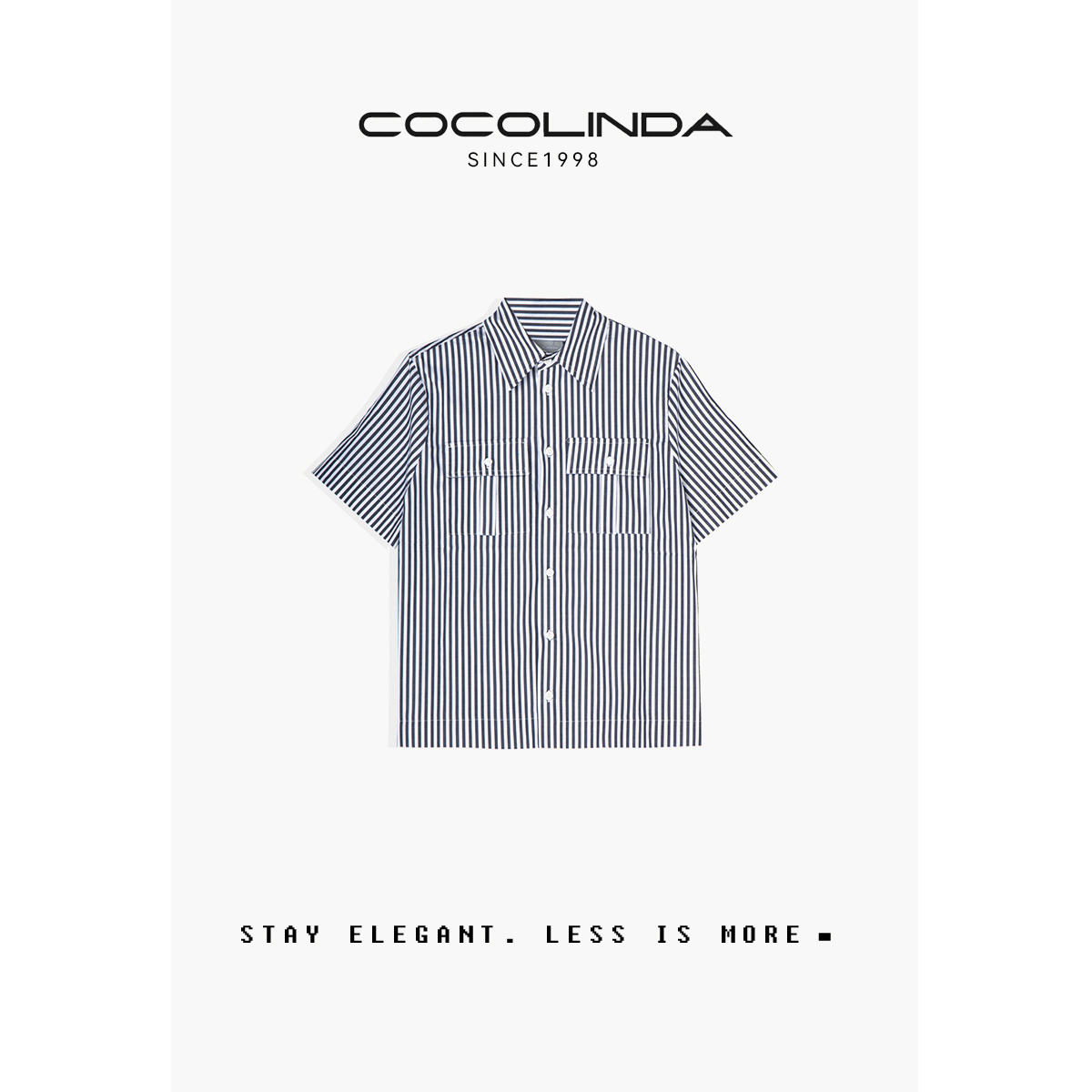【 琳达推荐同款】COCOLINDA 两色条纹衬衫 C759  衬衣时尚休闲夏季