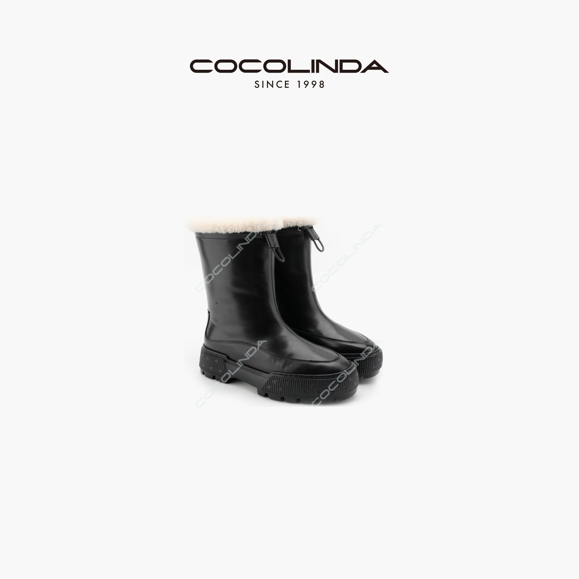 COCOLINDA | 进口牛皮 百搭时尚保暖雪地靴 休闲中筒靴X2263