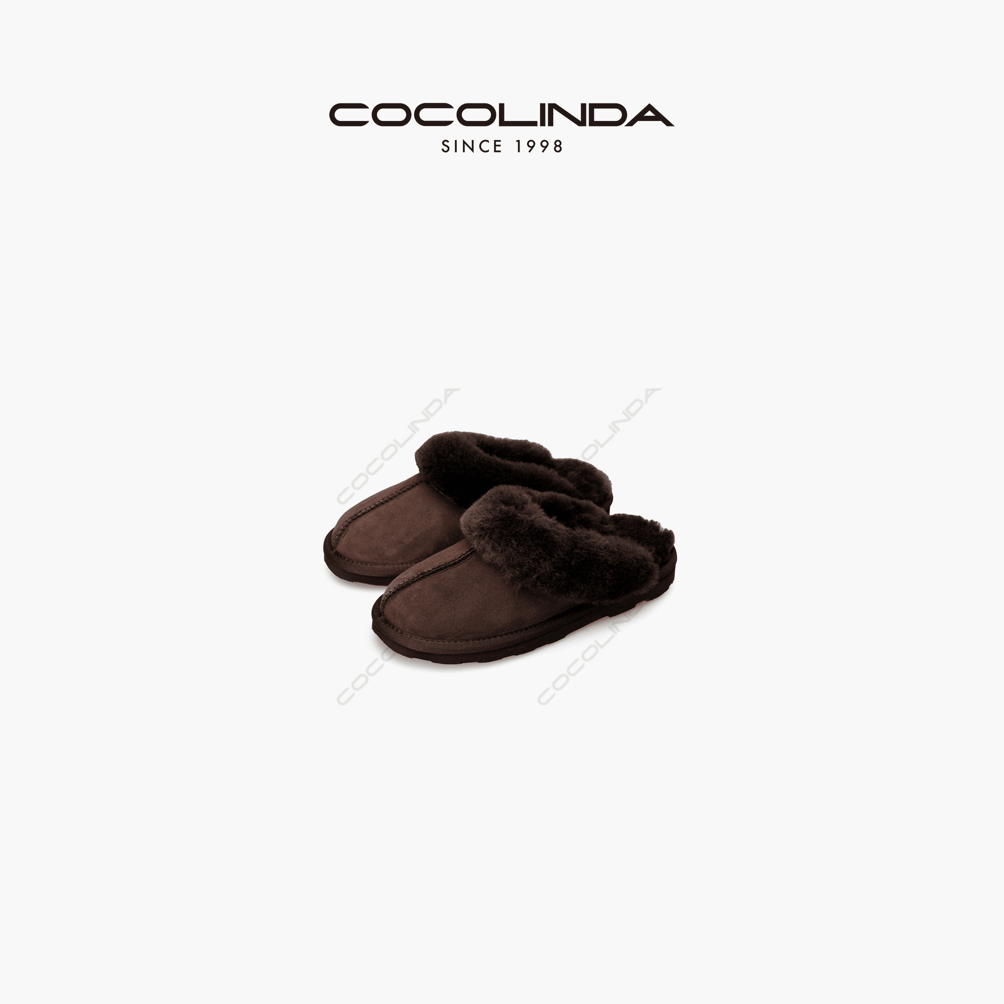 COCOLINDA 琳达推荐 皮毛一体包脚毛毛拖 X1239低帮雪地靴