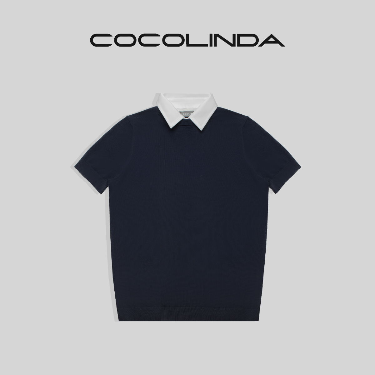 COCOLINDA | 可拆衬衫领针织衫S657