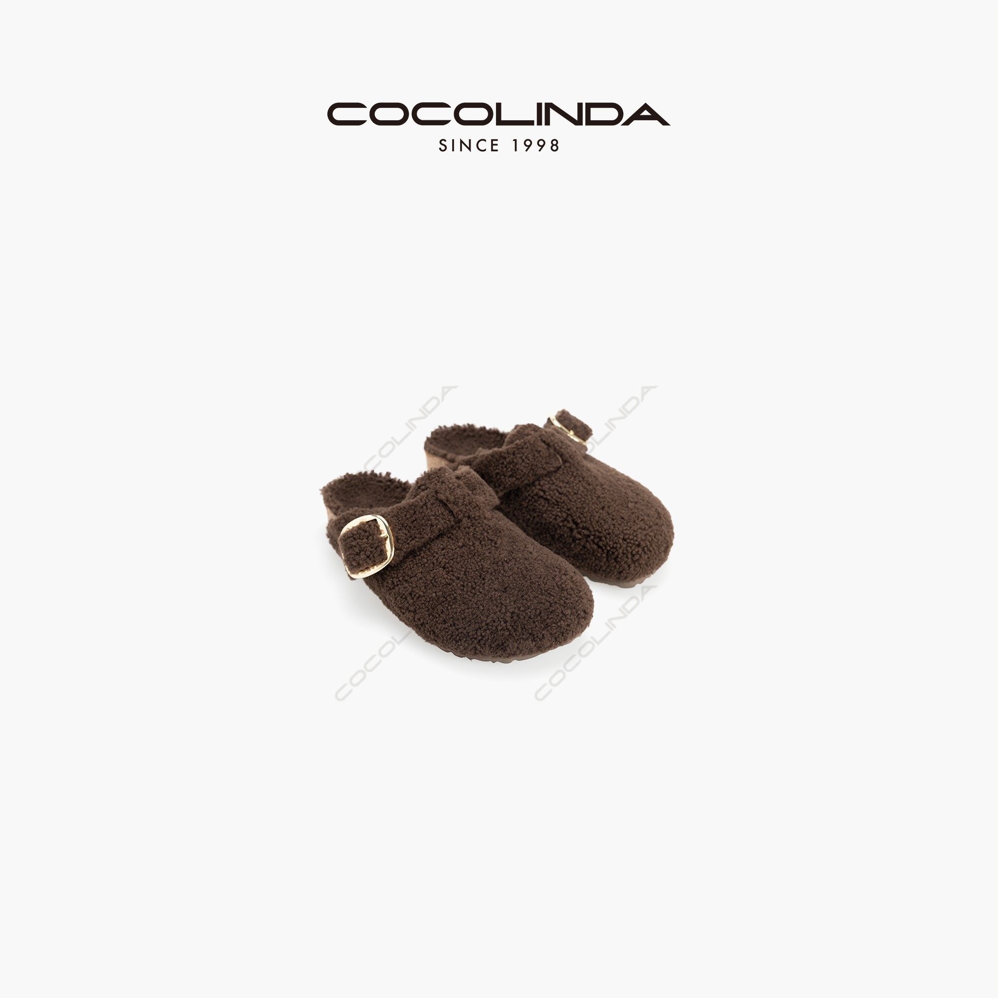 COCOLINDA | 羊羔毛舒适勃肯毛拖X2411 法式平底百搭包头鞋