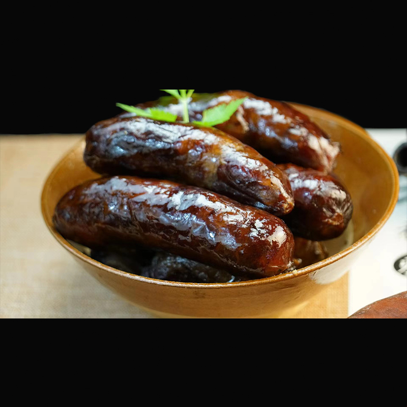 双11小搏勋贵州农家土猪烟熏原味竹荪香肠真空特色传统农村美食