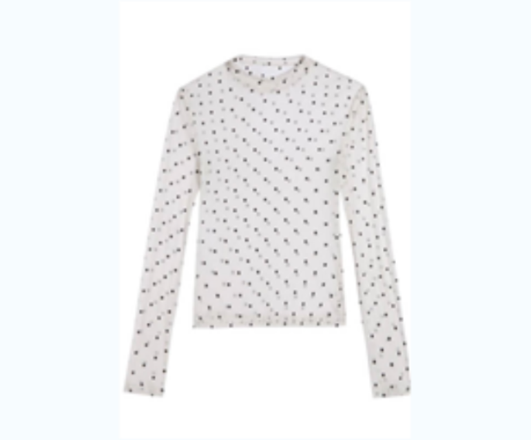 以类设计师品牌 MAYALI 高领波点打底上衣圆领套头30882