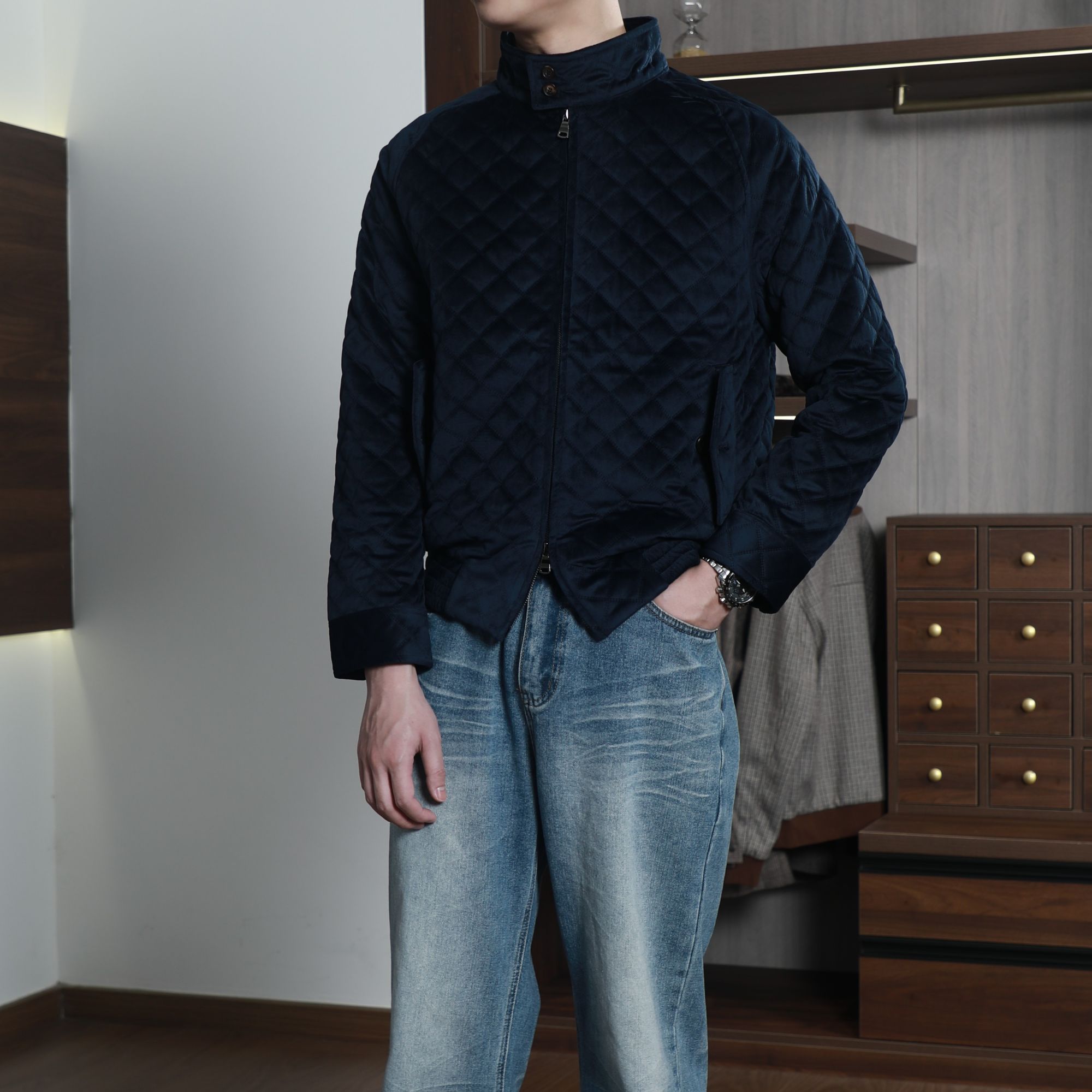 G STIOR 原创高级感夹克外套男士轻熟风潮流休闲夹克时尚9847