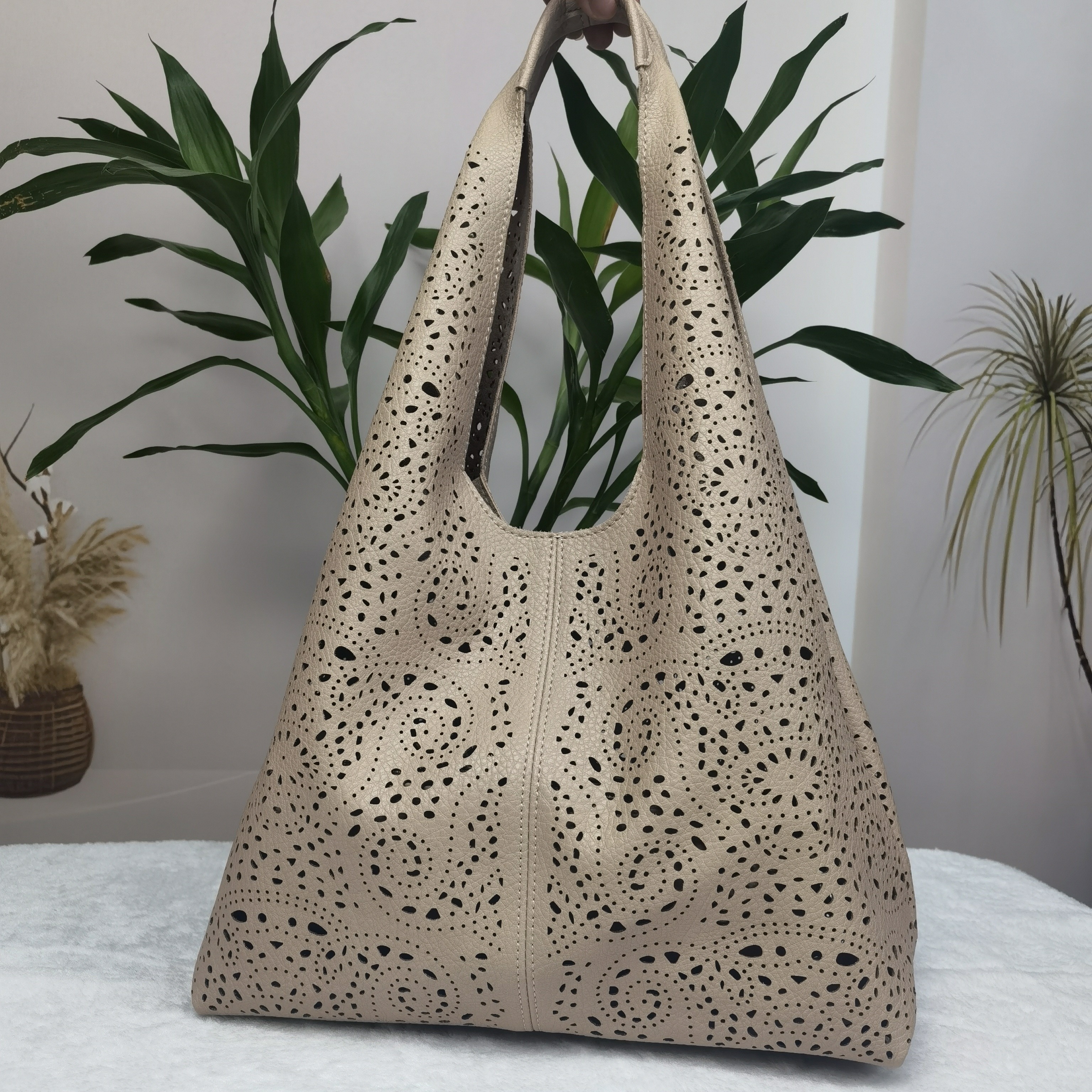 镂空子母包大容量文艺单肩包百搭休闲包时尚高雅女士奢侈