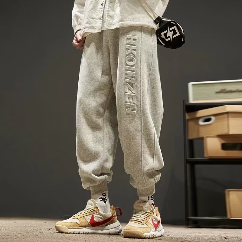 裤子男士秋季运动束脚裤卫裤潮流春秋个性哈伦裤春秋冬季休闲长裤