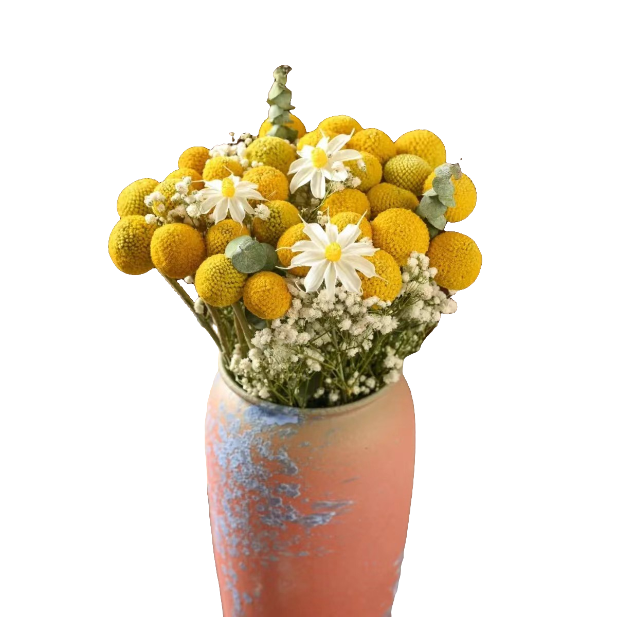 （干花）黄金球干花花束田园风格