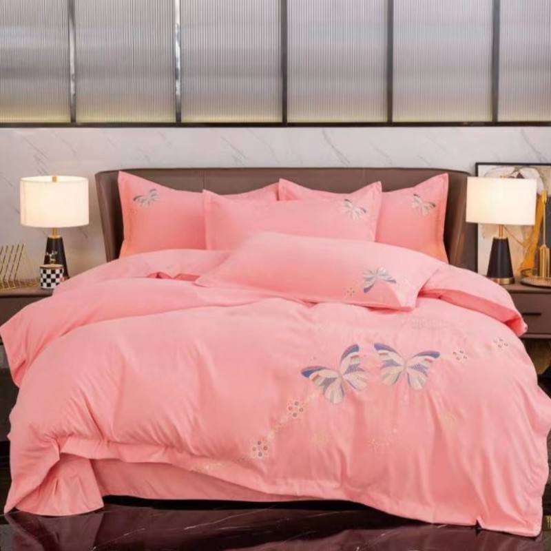 2023新款家用简约慵懒风轻加厚磨毛四件套四季通用柔软亲肤水洗棉