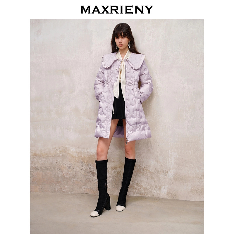 MAXRIENY【月光白】精致复古氛围感腰带外套新年穿搭新款
