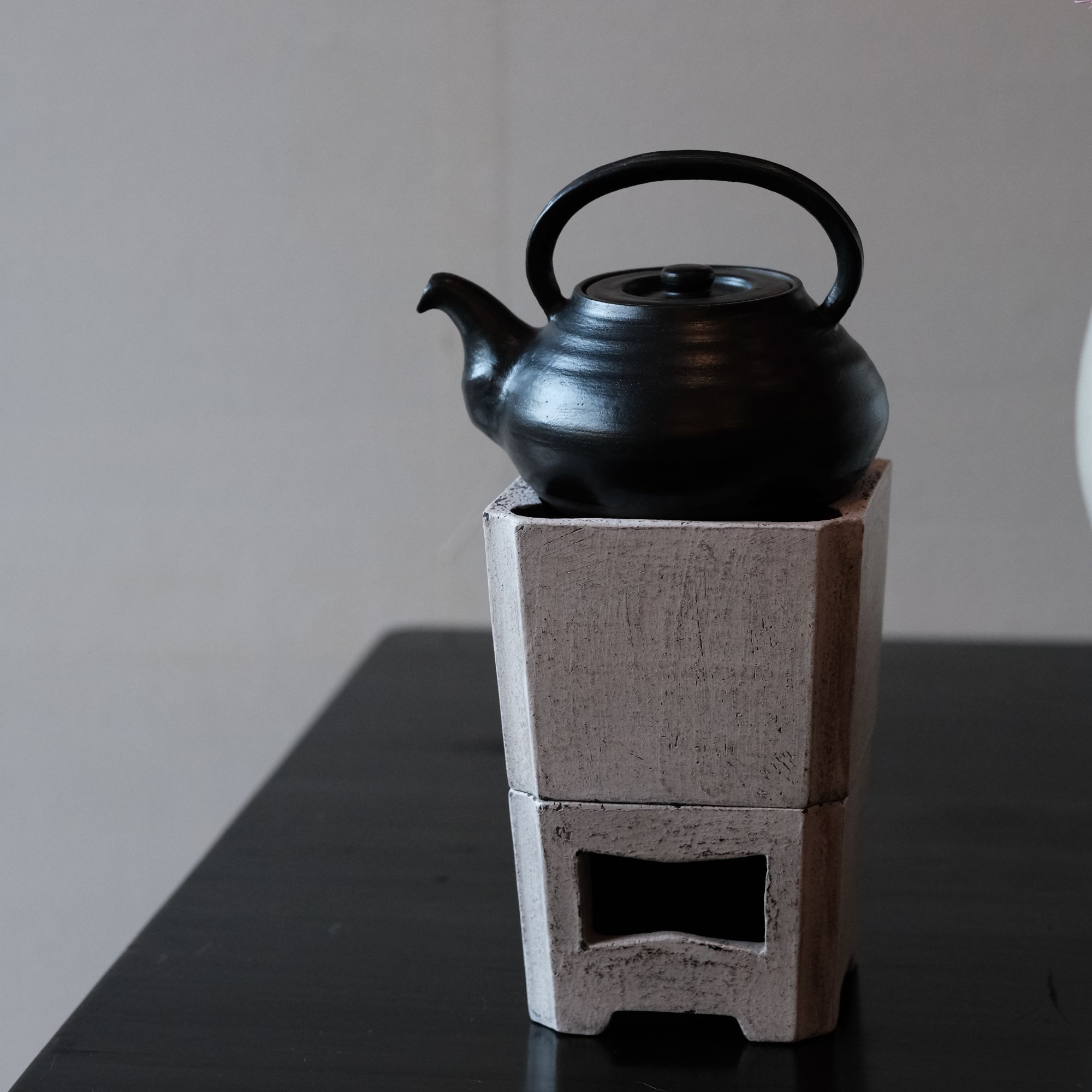 【溪元茶事官方】四方辛白炉 炭炉 酒精两用 手工