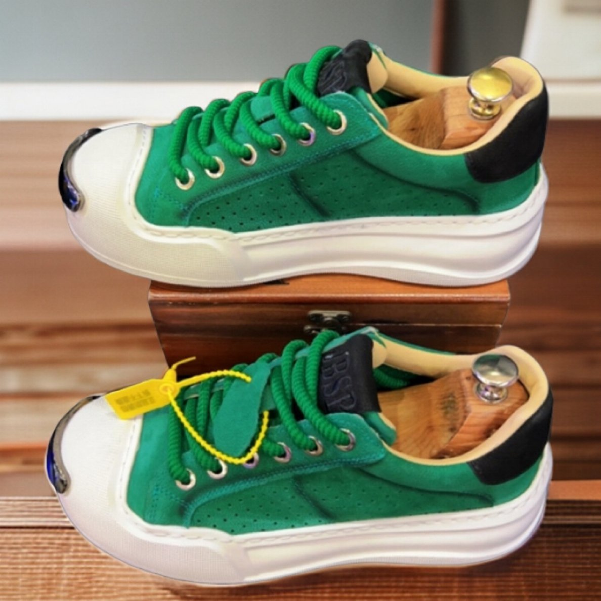 厚底饼干鞋男2025夏季新款百搭休闲运动板鞋真皮打孔复古做旧男鞋