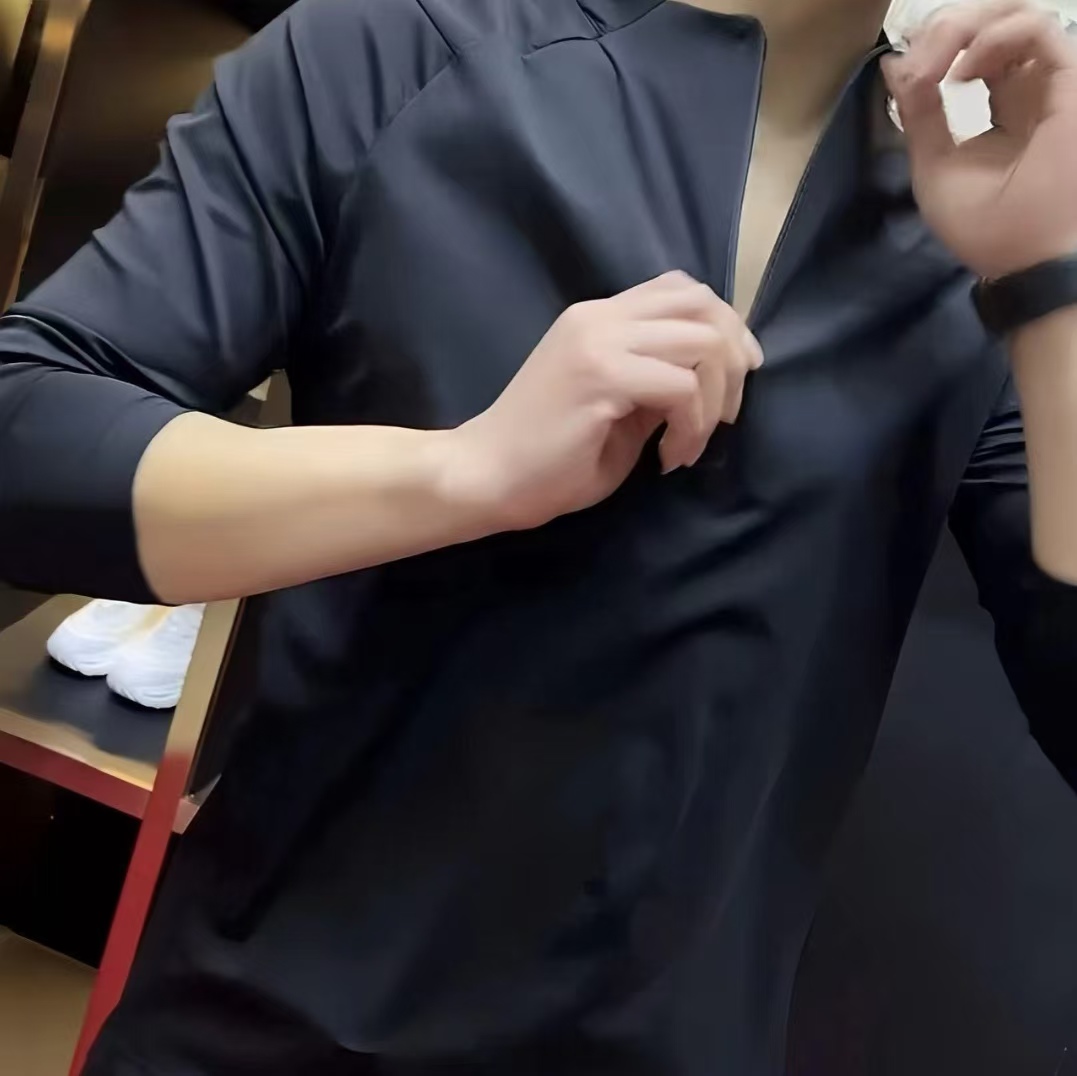 【KC8899】 2024早秋新款男士高品质立领半拉链长袖时尚潮流男装