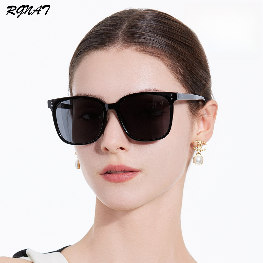 RGNAT 新款墨镜女时尚潮流百搭方框太阳镜TR偏光气质防紫外线眼镜