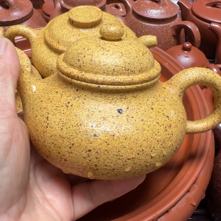 紫砂茶壶宜兴原矿金丝楠木