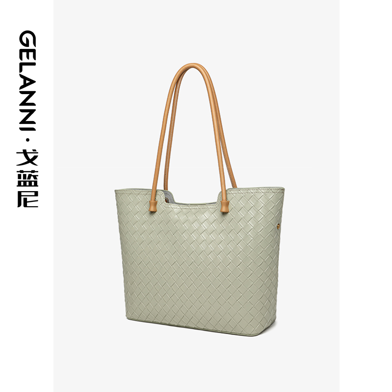 GELANNI编织百搭时尚单肩大容量托特包2464739