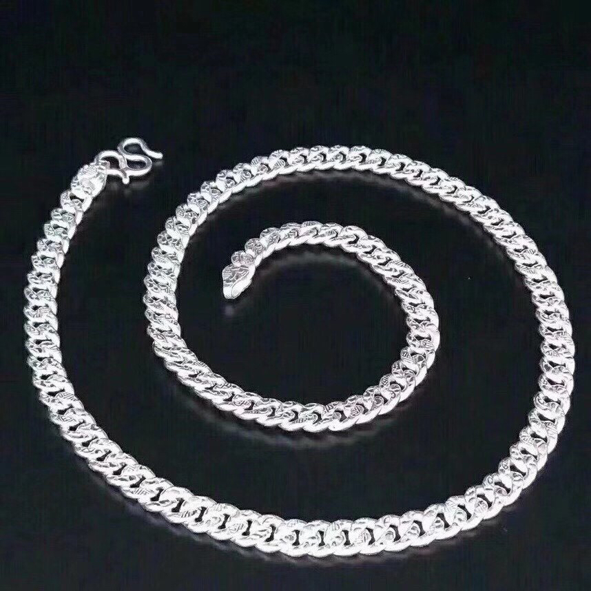 链子足银 足银990百福项链