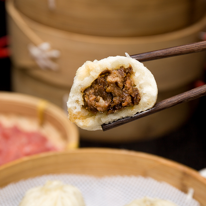 韩三岁嵊州老面梅干菜小笼包300g*5包纯手工包制老面发酵顺丰包邮